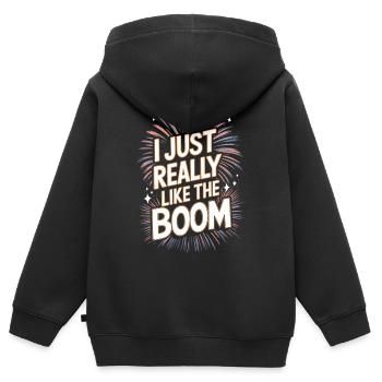 Pyrotechniker Feuerwerk Pyrotechnik - Kinder Premium Organic Zip Hoodie - Schwarz - Hinten - AI Model Kid Male (0cm)
