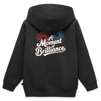 Pyrotechnie Feux d’artifice Pyrotechnie - Sweat Premium à capuche zippé enfant bio - noir - Dos - AI Model Kid Male (0cm)