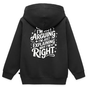 Frau Ehefrau Partnerin Familie Verheiratet - Kinder Premium Organic Zip Hoodie - Schwarz - Hinten - AI Model Kid Male (0cm)