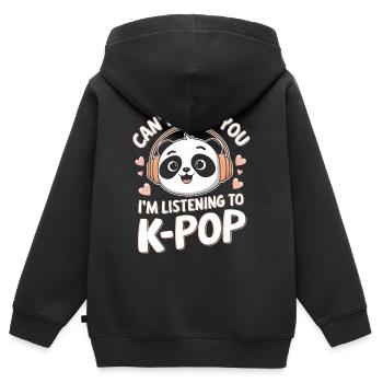K-Pop Musik Koreanischer Pop - Kinder Premium Organic Zip Hoodie - Schwarz - Hinten - AI Model Kid Male (0cm)