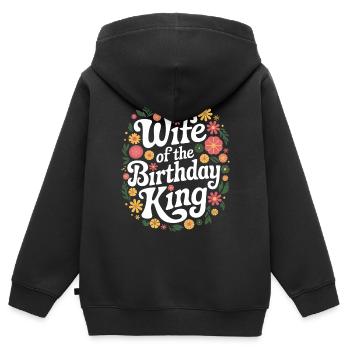 Frau Ehefrau Partnerin Familie Verheiratet - Kinder Premium Organic Zip Hoodie - Schwarz - Hinten - AI Model Kid Male (0cm)
