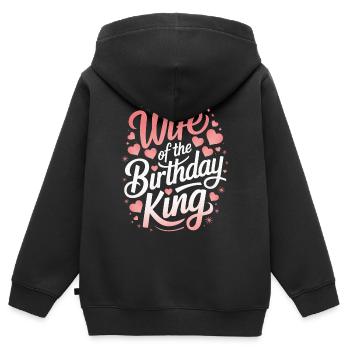 Frau Ehefrau Partnerin Familie Verheiratet - Kinder Premium Organic Zip Hoodie - Schwarz - Hinten - AI Model Kid Male (0cm)