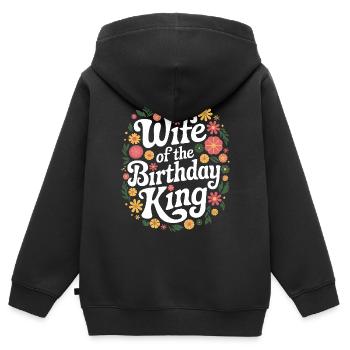 Frau Ehefrau Partnerin Familie Verheiratet - Kinder Premium Organic Zip Hoodie - Schwarz - Hinten - AI Model Kid Male (0cm)