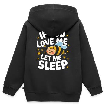 abeille abeille apicultrice abeille abeille - Sweat Premium à capuche zippé enfant bio - noir - Dos - AI Model Kid Male (0cm)
