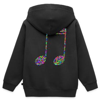 Musiknote - Kinder Premium Organic Zip Hoodie - Schwarz - Hinten - AI Model Kid Male (0cm)