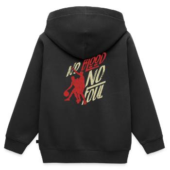 No Blood No Foul - Basketball Schiedsrichter Dunk - Kinder Premium Organic Zip Hoodie - Schwarz - Hinten - AI Model Kid Male (0cm)