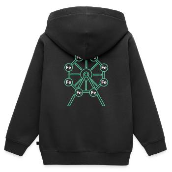 La grande roue de la chimie ! - Cadeau - Sweat Premium à capuche zippé enfant bio - noir - Dos - AI Model Kid Male (0cm)