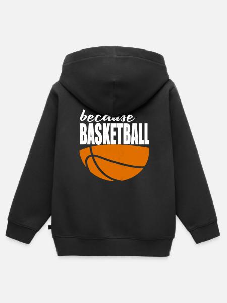 Basketball - Kinder Premium Organic Zip Hoodie - Schwarz