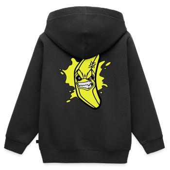 Angry banana - Kinder Premium Organic Zip Hoodie - Schwarz - Hinten - AI Model Kid Male (0cm)