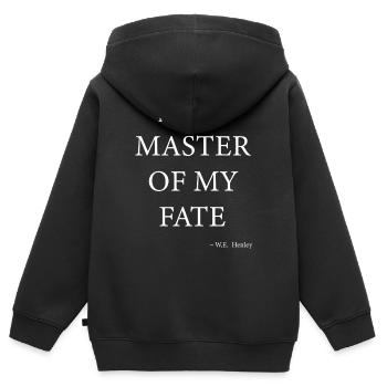 Maître de mon destin - Sweat Premium à capuche zippé enfant bio - noir - Dos - AI Model Kid Male (0cm)
