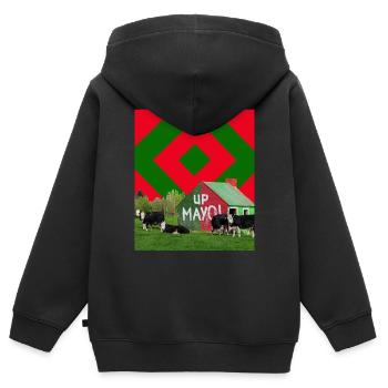 Mayo GAA - Sweat Premium à capuche zippé enfant bio - noir - Dos - AI Model Kid Male (0cm)