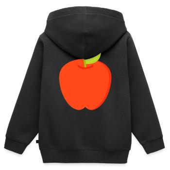 apple - Kids Premium Organic Zip-up Hoodie - black - Back - AI Model Kid Male (0cm)