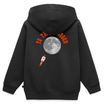 Échange de crypto-monnaie To The Moon Rocket Crypto - Sweat Premium à capuche zippé enfant bio - noir - Dos - AI Model Kid Male (0cm)