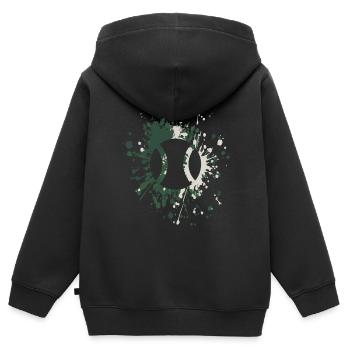 Tennisball Color Splash - Kinder Premium Organic Zip Hoodie - Schwarz - Hinten - AI Model Kid Male (0cm)