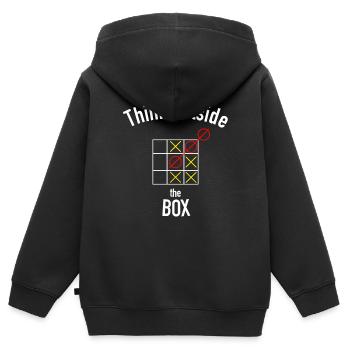 Sortez des sentiers battus - Sweat Premium à capuche zippé enfant bio - noir - Dos - AI Model Kid Male (0cm)