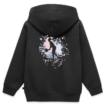 Tennis Ready To Serve Color Splash - Kinder Premium Organic Zip Hoodie - Schwarz - Hinten - AI Model Kid Male (0cm)
