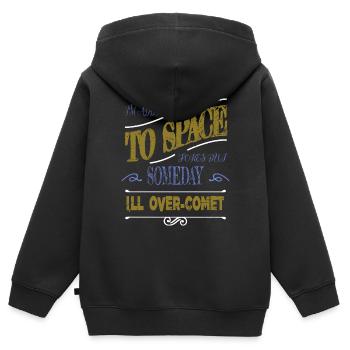 astronomie tshirt fun croire geek astronomie citation - Sweat Premium à capuche zippé enfant bio - noir - Dos - AI Model Kid Male (0cm)