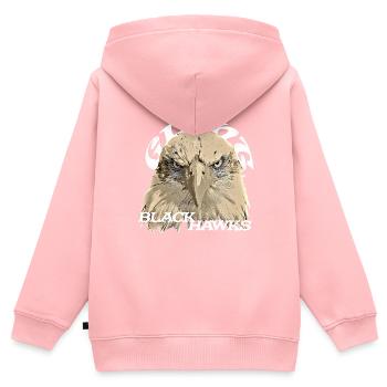Giant Hawk - Kids Premium Organic Zip-up Hoodie - rose - Back - AI Model Kid Female (0cm)