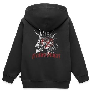 Skull Punk Spikes Inschrift Red Punk Anarchie - Kinder Premium Organic Zip Hoodie - Schwarz - Hinten - AI Model Kid Male (0cm)