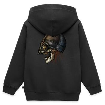 Viking - Sweat Premium à capuche zippé enfant bio - noir - Dos - AI Model Kid Male (0cm)