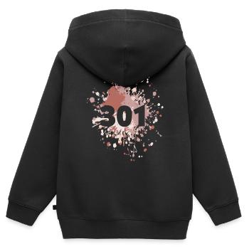 Status Mood 301 Moved Permanently Color Splash - Kinder Premium Organic Zip Hoodie - Schwarz - Hinten - AI Model Kid Male (0cm)