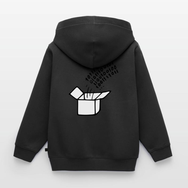 OpenSource Code Sweat Premium à capuche zippé enfant bio