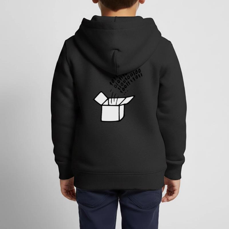 OpenSource Code Sweat Premium à capuche zippé enfant bio