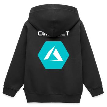 Internet Connect people - Kinder Premium Organic Zip Hoodie - Schwarz - Hinten - AI Model Kid Male (0cm)