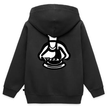 Die Meisterköchin / Der Meisterkoch - Kinder Premium Organic Zip Hoodie - Schwarz - Hinten - AI Model Kid Male (0cm)