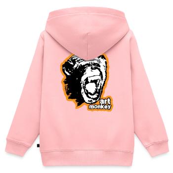 t spring logo - Kids Premium Organic Zip-up Hoodie - rose - Back - AI Model Kid Female (0cm)