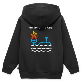 I survived a fire at Sea Parks - Kids Premium Organic Zip-up Hoodie - black - Back - AI Model Kid Male (0cm)