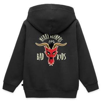 Krampus - Sweat Premium à capuche zippé enfant bio - noir - Dos - AI Model Kid Male (0cm)