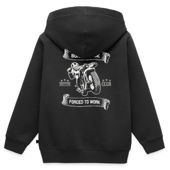 Born To Ride MC Conception de motos - Sweat Premium à capuche zippé enfant bio - noir - Dos - AI Model Kid Male (0cm)