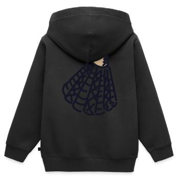 Ballsport - Kinder Premium Organic Zip Hoodie - Schwarz - Hinten - AI Model Kid Male (0cm)