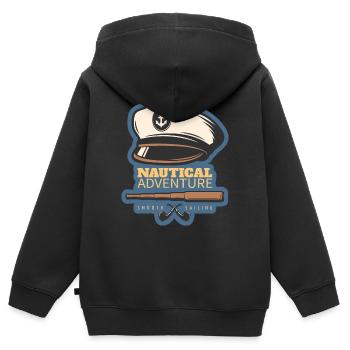 Wassersport - Kinder Premium Organic Zip Hoodie - Schwarz - Hinten - AI Model Kid Male (0cm)