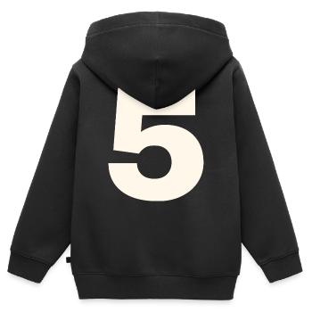 5 - Kids Premium Organic Zip-up Hoodie - black - Back - AI Model Kid Male (0cm)