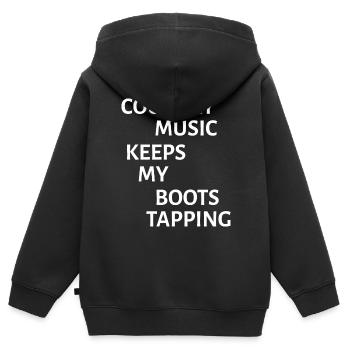 Dancing Dance Music - Kinder Premium Organic Zip Hoodie - Schwarz - Hinten - AI Model Kid Male (0cm)