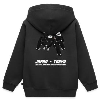Cyberpunk Mecha A.I. Cosplay Anime Roboter T-Shirt - Kinder Premium Organic Zip Hoodie - Schwarz - Hinten - AI Model Kid Male (0cm)