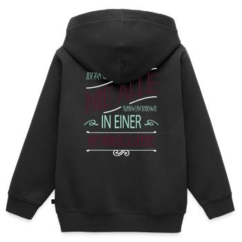 kaffeeliebhaber bürohumor geburtstagsgeschenk bday - Kinder Premium Organic Zip Hoodie - Schwarz - Hinten - AI Model Kid Male (0cm)