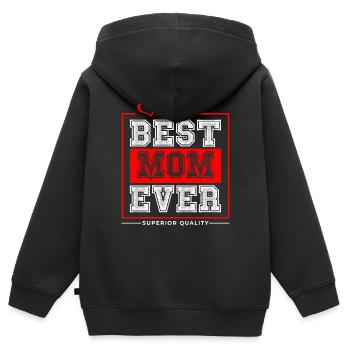 Best Mom Ever - Kinder Premium Organic Zip Hoodie - Schwarz - Hinten - AI Model Kid Male (0cm)
