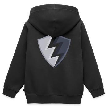 Wappen logo - Kinder Premium Organic Zip Hoodie - Schwarz - Hinten - AI Model Kid Male (0cm)