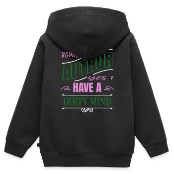 present idea blog creativewriting author bookworm - Kinder Premium Organic Zip Hoodie - Schwarz - Hinten - AI Model Kid Male (0cm)