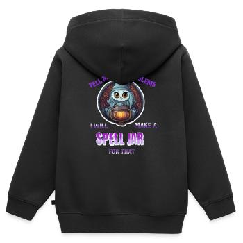 Jarre de sorts - Sweat Premium à capuche zippé enfant bio - noir - Dos - AI Model Kid Male (0cm)