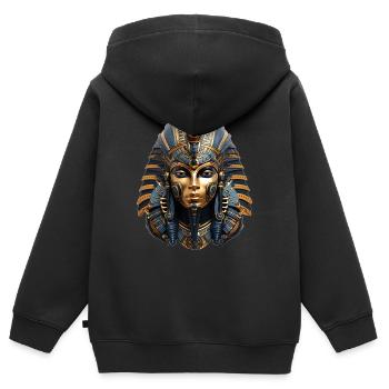 Osiris, symbole de la mort et de la renaissance - Sweat Premium à capuche zippé enfant bio - noir - Dos - AI Model Kid Male (0cm)