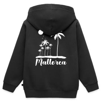 Majorque - Sweat Premium à capuche zippé enfant bio - noir - Dos - AI Model Kid Male (0cm)