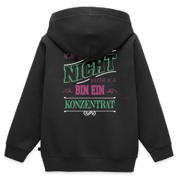 Sarcastique Amour De Soi Narcissisme Drôle Dire - Sweat Premium à capuche zippé enfant bio - noir - Dos - AI Model Kid Male (0cm)