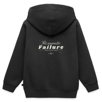 Romantic Failure Anti Valentine - Kinder Premium Organic Zip Hoodie - Schwarz - Hinten - AI Model Kid Male (0cm)