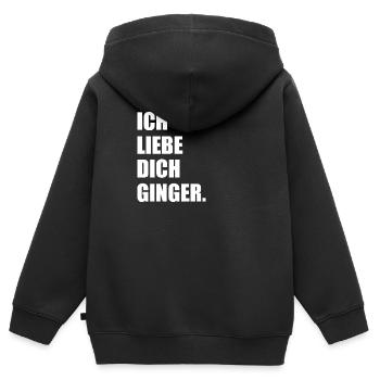 Funny Valentine - Kinder Premium Organic Zip Hoodie - Schwarz - Hinten - AI Model Kid Male (0cm)
