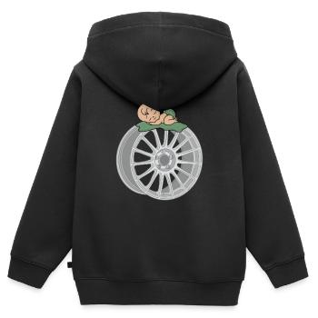 Baby - Kids Premium Organic Zip-up Hoodie - black - Back - AI Model Kid Male (0cm)
