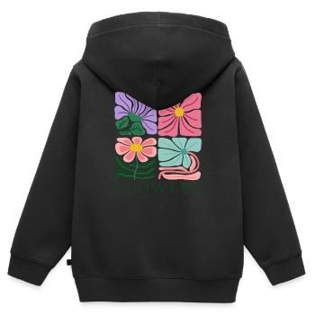Flowers - Premium Florist - Flora - floral - Kinder Premium Organic Zip Hoodie - Schwarz - Hinten - AI Model Kid Male (0cm)